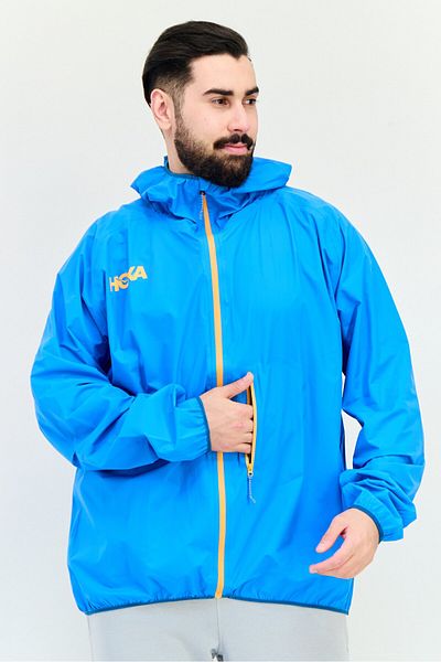 hoka Men Sportswear Fit Long Sleeves Outdoor Jacket, Blue