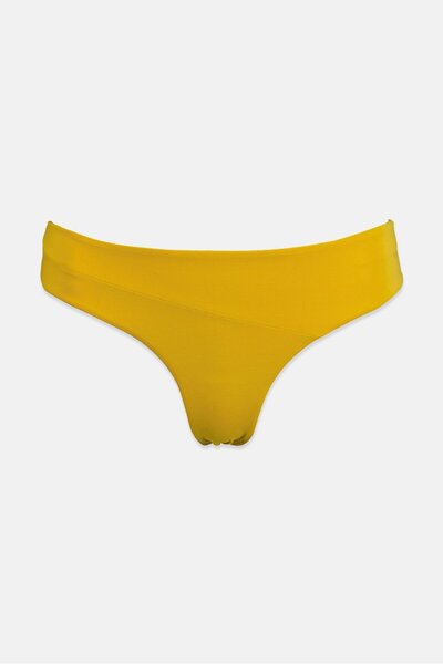 Volcom Women Plain Pull,On Bikini Bottom, Yellow