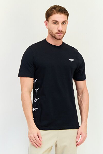Reebok Men Sportswear Fit Short Sleeve Outdoor T-Shirt, Black
