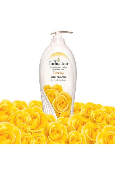 ENCHANTEUR Satin Smooth Charming Body Lotion with Aloe Vera & Olive Butter - 500ml