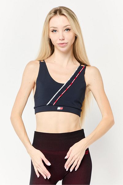 Tommy Sport Women Non Padded Training Sports Bra, Navy