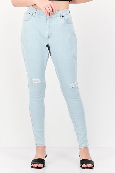 Levi's Women Super Skinny Fit Washed Stretchable Denim Jeans, Blue