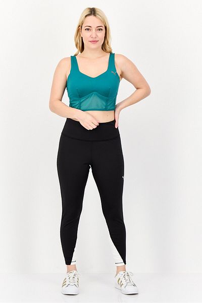 Puma x Pamela Reif Women Brand Logo Padded Sports Bra, Green
