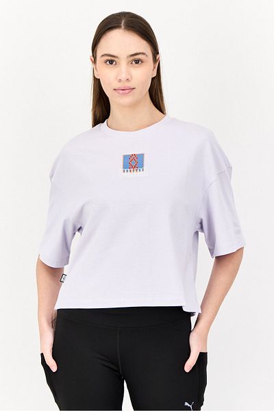 Puma Women Sportswear Fit Short Sleeve Outdoor T-Shirt, Lavender