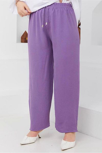 TRENDTESETTÜR Women's Purple Waist Elastic Pants 51552