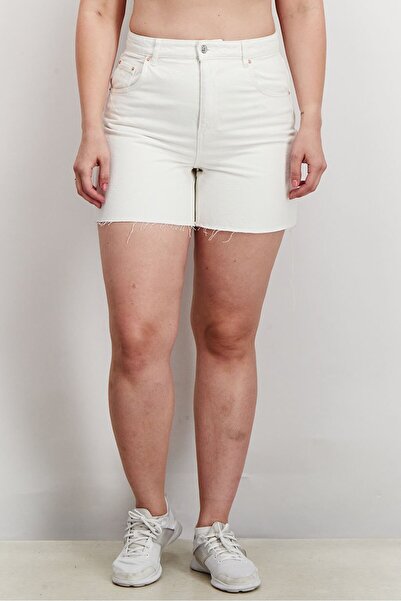 Don't Call Me Jennyfer Women Plain High Waist Shorts, Off White