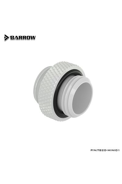 Flying Elephant White Barrow Mini Dual Extender Butted Fitting M-m Male-male G1/4" For Pump Combine Reservoir Valve