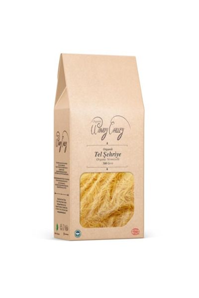 Organic Windy Valley Organik Tel Şehriye 500 gr Yerli Üretim Doğal Şehriye