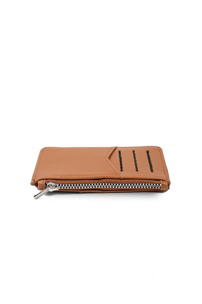 Mio Gusto Tan Color Zippered Card Holder Women's Wallet
