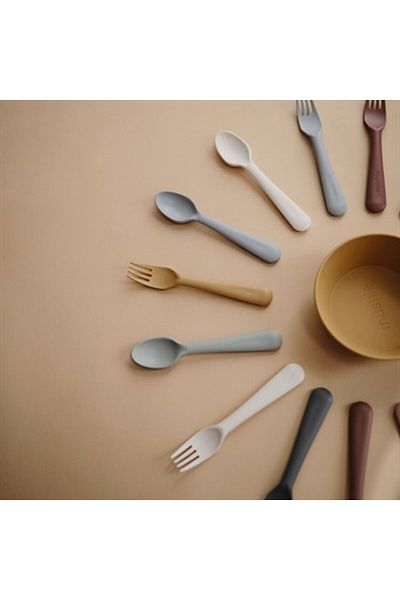 Mushie Cloud Fork Spoon Set