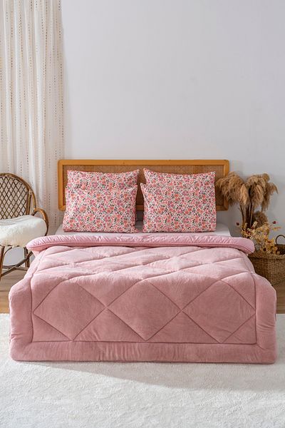 Rivaİstanbul Powder Loura Double Double Sided Luxury Wellsoft Quilt 195X215 cm