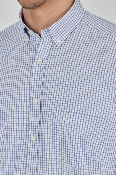 İmza Довгий рукав, картатий візерунок, тканина, комір на ґудзиках, кишені, бавовна, класичний крій, комфортна посадка, сорочка 1004250197