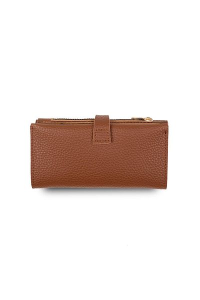 Mio Gusto Tan Color Gold Ring Buckle Women's Wallet