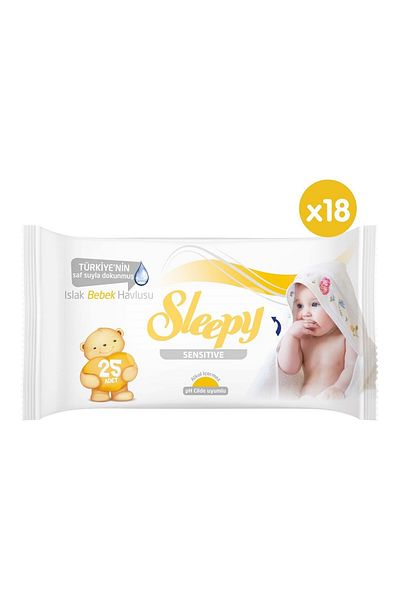 Sleepy Sensitive Wet Baby Towel 18 X 25 450 Sheets