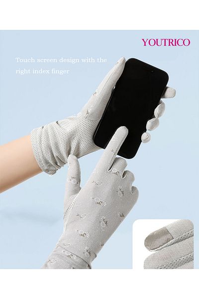 Youtrico Sun Protection Gloves Summer Cycling Fingerless Gloves for Driving