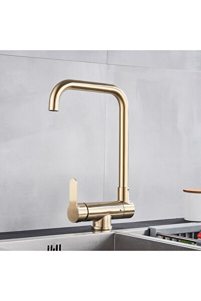 Blackswan Design Baterie chiuveta bucatarie, Blackswan, Tip M43 pliabila - cu montare la geam, model auriu mat