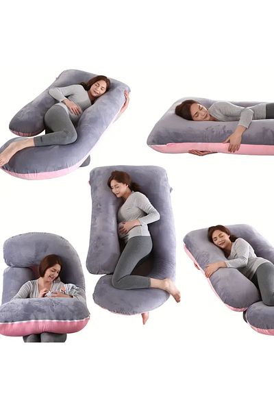 Saharaz Portable Pregnancy Pillows, With Removable Cover, 160x120x70cm, Comfortable Slumber for Pregnant