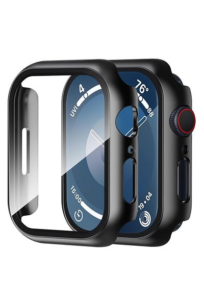 SKYDDAR INNOVATION 360° Ultra-thin Anti-shock Protective Case For Apple Watch 7 (41MM), Full Screen - Black