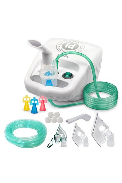 Little Doctor Aerosol Sprayer With Compressor Ld-212c Pro, 3 Masks, 3 Dispensers, 6 M Hose, White