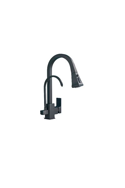 Blackswan Design Baterie chiuveta bucatarie, Blackswan, Tip M262, iesire pentru apa purificata si buton pauza, 39 cm