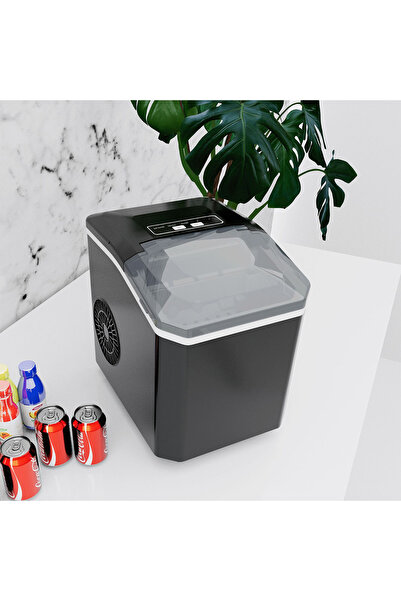 ET-LIFE صانعة ثلج صغيرة محمولة للاستخدام المنزلي والمكتب، ماكينة ثلج ذاتية التنظيف، 12 كجم/24 ساعة