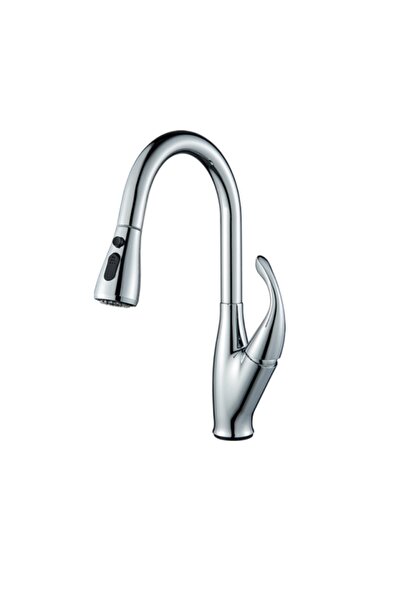 Blackswan Design Baterie chiuveta bucatarie, Blackswan, Tip M165 cu 2 moduri si buton pauza, model crom, 44.5 cm