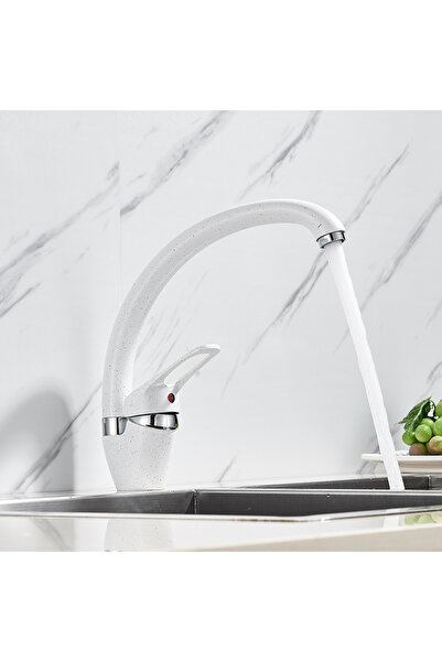 Blackswan Design Baterie chiuveta bucatarie, Blackswan, Tip M265, model alb cu puncte, dimensiune 30 cm