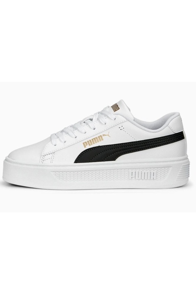 Puma Smash Platform V3 Siyah - Beyaz Kadın Sneaker 390758-04