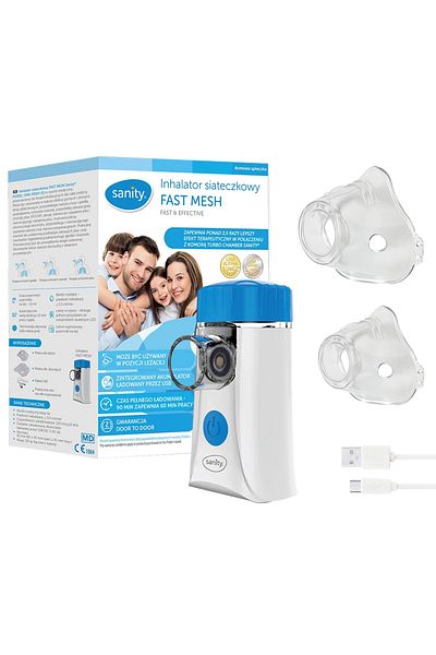 sanity Aparat Aerosoli Fast Mesh, Pentru Copii Si Adulti, Portabil, Capacitate Cupa 10 ml