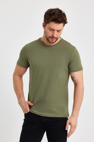 mmetalic Ανδρικό T-Shirt Regular Fit Relaxed Fit Crew Neck Basic T-shirt