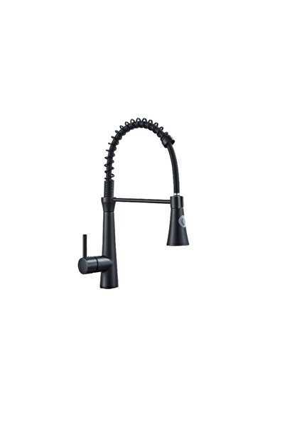 Blackswan Design Baterie chiuveta bucatarie, Blackswan, Tip M238, pipa flexibila, 2 moduri, model negru, 38 cm