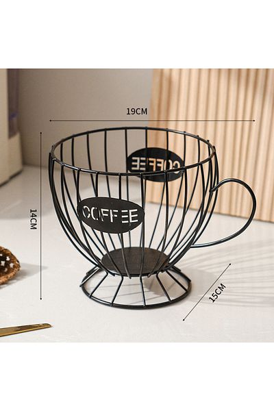 Choice Cup Black Large Capacity Coffee Pod Organizer Holder For Kitchen Countertop Convenient Stylish Stora