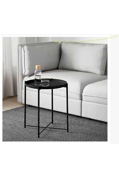 Generic Round Steel Table Black