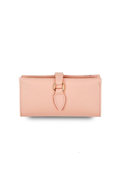 Mio Gusto Powder Color Gold Ring Buckle Women's Wallet