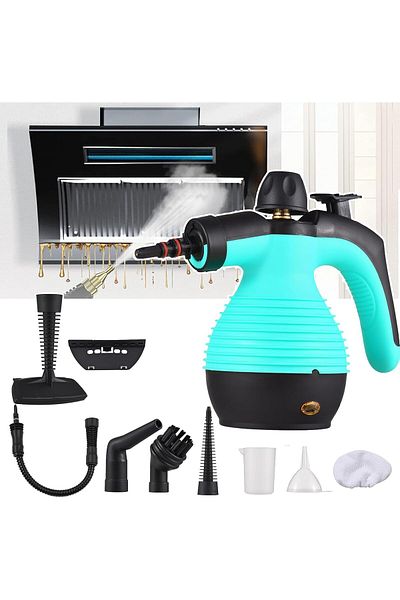 Saharaz Portable High Pressure Steam Cleaner, With 9PCS Accessory, 110V, 350ml, 1050W, Deep Cleaning