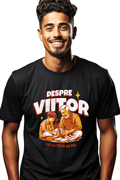 StoryGift Romania Tricou Barbati Tata-fiu-viitor, Familie Relatie Sanatoasa C...