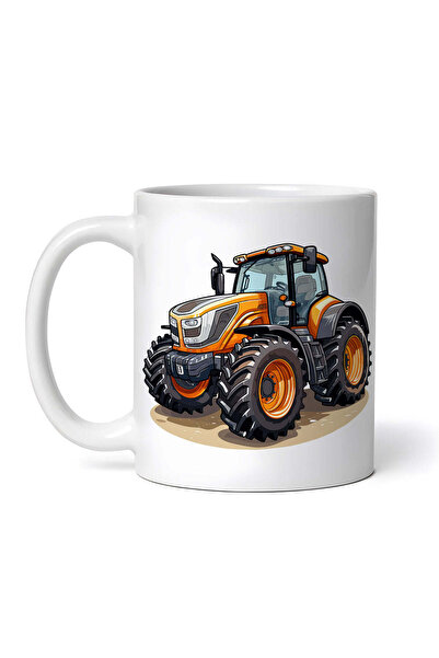OEM Cană albă personalizată, Tractorul de câmp dezordonat, INOVATIX®. 330ml