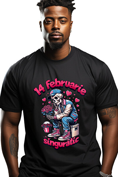 StoryGift Romania Tricou Barbati 14 Februarie Singuratic Schelete Suparata Va...