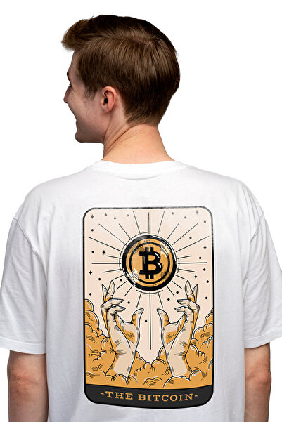StoryGift Romania Tricou bărbătesc cu carte de tarot, Bitcoin în rai mâine că...