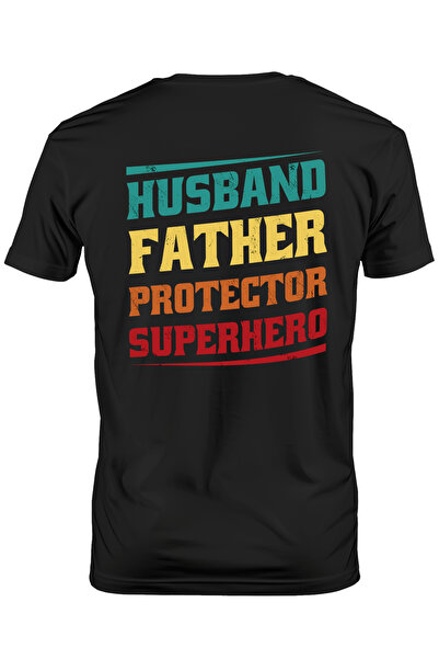 StoryGift Romania Tricou Barbati Cu Husband Father Protector Superhero, Tatic...