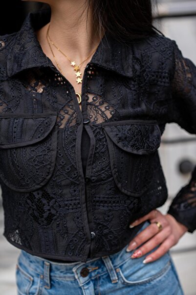 VorNişantaşı Nakışlı Çift Cepli Vatkalı Gömlek