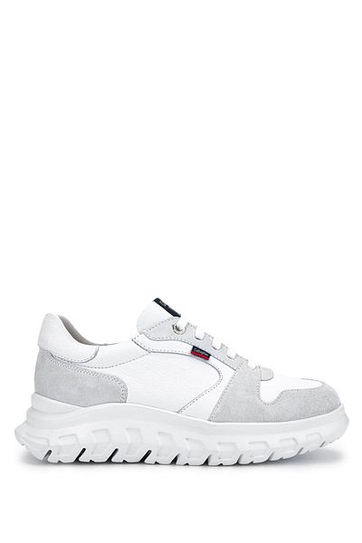Callaghan Men's Genuine Leather White Sneakers & Sports Shoes