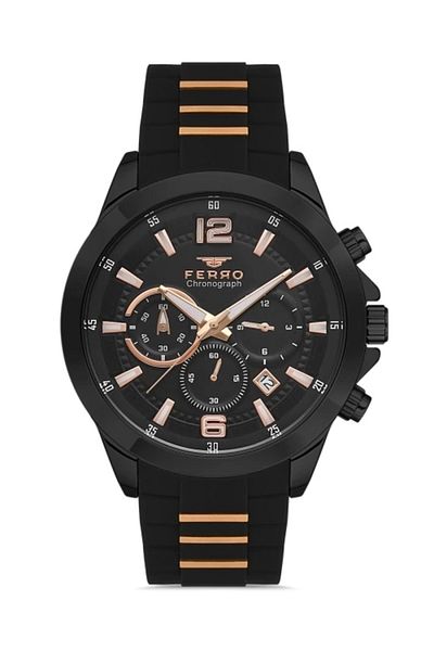 FERRO Black Silicone Cord Men's Wristwatch Fm31362D-R