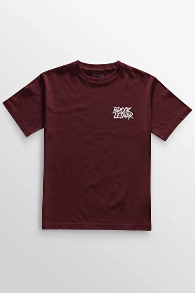 Kretas Unisex maroon T-shirt Brock Lesnar WWE UFC američka rvanja fitnes tere...