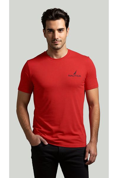 Nautica Plain Regular Fit Premium Cotton Crew Neck T-shirt