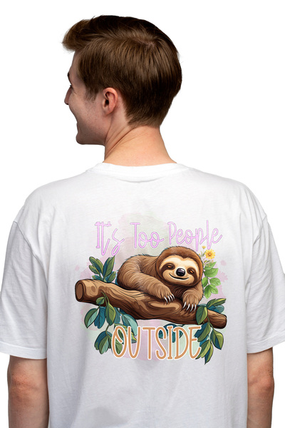 StoryGift Romania Tricou Barbati Cu Animalul Sloth/lenes Cu Mesajul "it's Too...