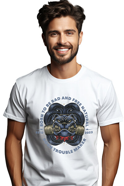 StoryGift Romania Tricou Barbati Cu Mesaj In Engleza Born To Be Bad And Free ...