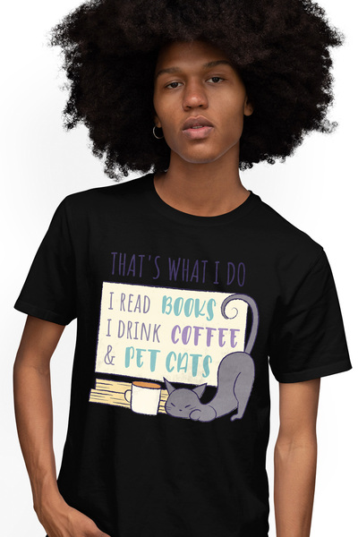 StoryGift Romania Tricou Barbati Cu Pisica Dormind, Text In Engleza That's Wh...