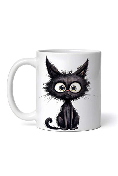 OEM Εξατομικευμένη λευκή κούπα, Electrified Cat, INOVATIX®. 330ml