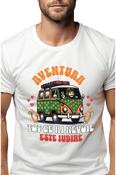 StoryGift Romania Tricou Barbati Aventura Masina Tot Ce Ai Nevoie Este Iubire...